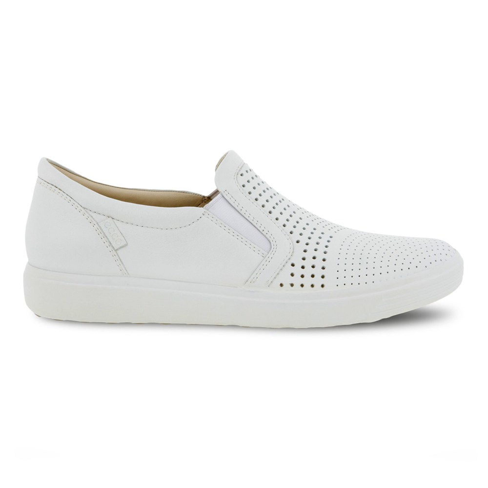 ECCO Womens Slip-On White - Soft 7 - XMC-568913